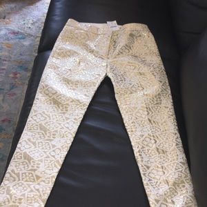 Crewcuts New Gold Fancy Pants; girls with tags